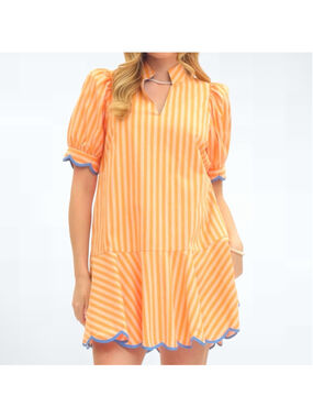 Entro Women's Kendall Dress in Orange Size S